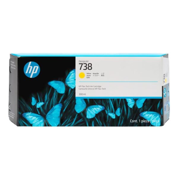 Cartucho de Tinta HP 738 Amarelo PLUK 300ml 676M8A