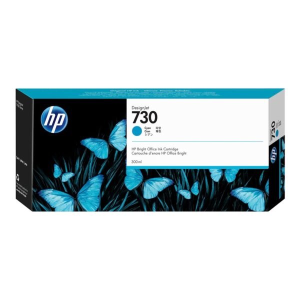 Cartucho de Tinta HP 730 Ciano PLUK 300 ml P2V68A