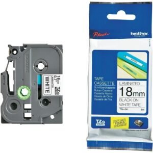 Fita Brother Preto/Branco para Rotuladores TZE241